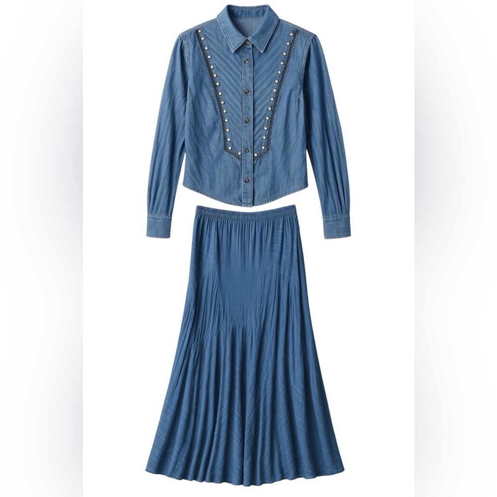 Vintage Saddle Ridge Pinstripes Two Piece Outfit